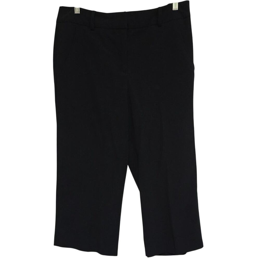 Sandro Women’s Sz 12 Black Crop High Rise Pants Office Business Casual Classic